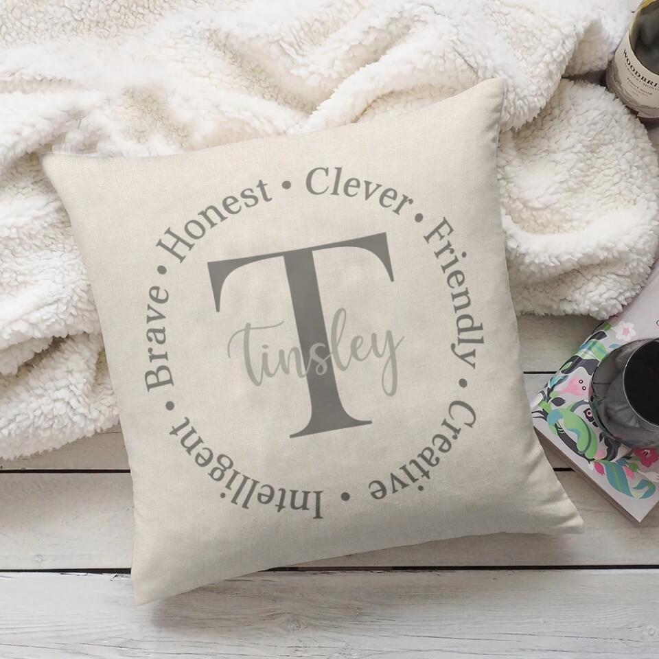 Personalized Family Name Pillow - Monogrammed Gift - Custom Name Pillow
