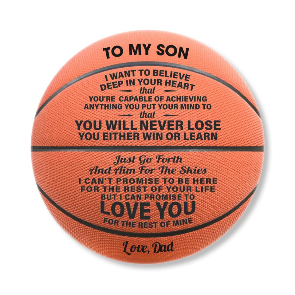 You Will Never Lose You Either Learn Or Win | Personalized Round Wooden Sign - Gift Ideas for Son