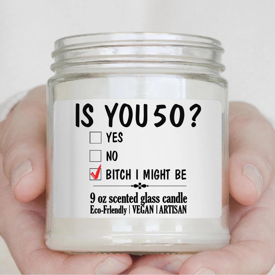 Is You 50 Personalized Birthday Soy Candle