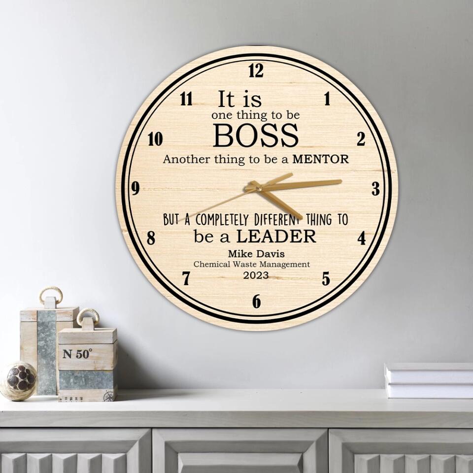 Best Boss Gifts - Personalized Wall Clock - Customised Gifts for Boss on Boss Day, Promotion Day, Birthday, Christmas