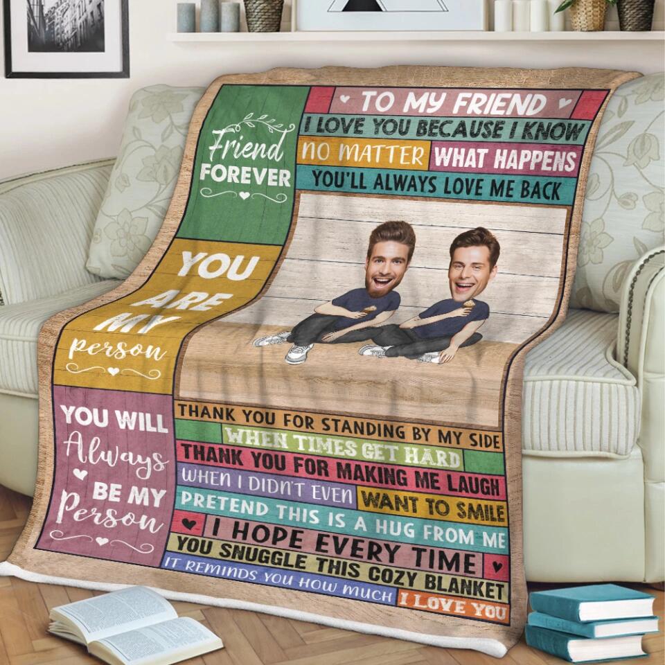 To My Friend Bestie Custom Blanket Birthday Gift For Friends