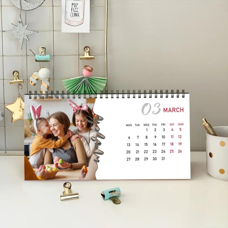 Snapshots of Time Custom Calendar Gift For Family On New Year 2025