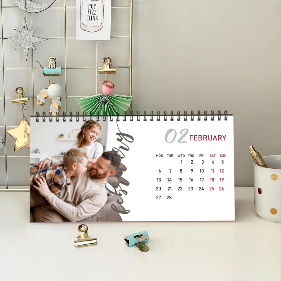 Snapshots of Time Custom Calendar Gift For Family On New Year 2025