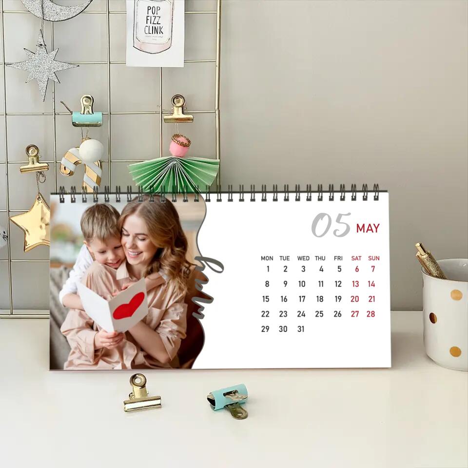 Snapshots of Time Custom Calendar Gift For Family On New Year 2025