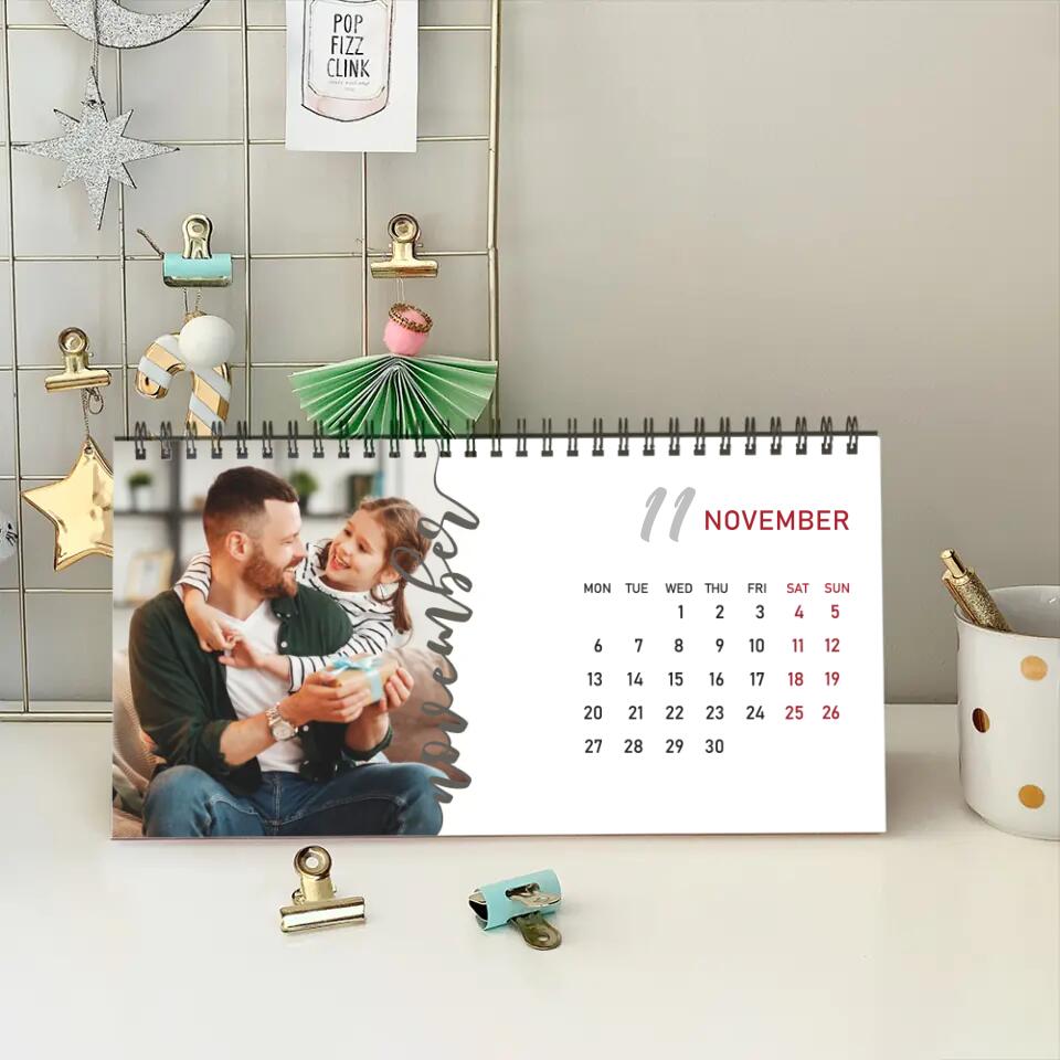 Snapshots of Time Custom Calendar Gift For Family On New Year 2025