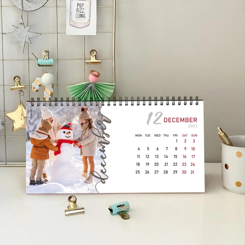 Snapshots of Time Custom Calendar Gift For Family On New Year 2025