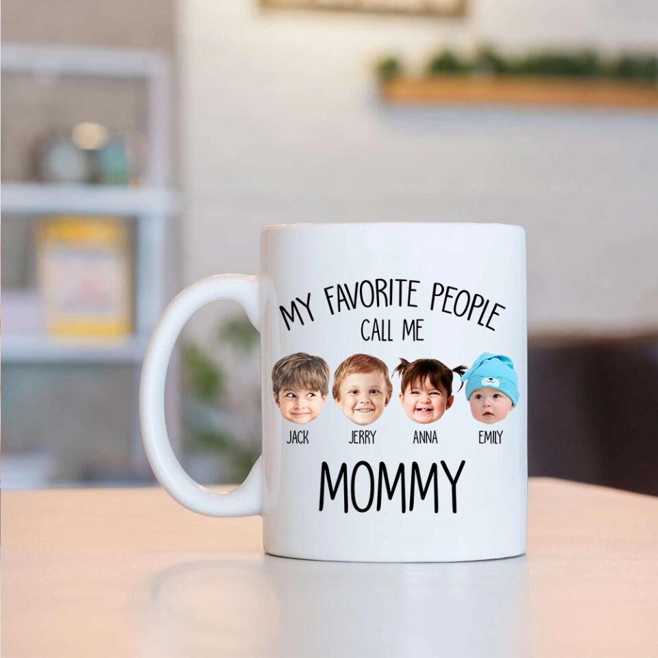 My Favorite People Call Me - Personalized White Mug for Grandma | Best Gift For Family