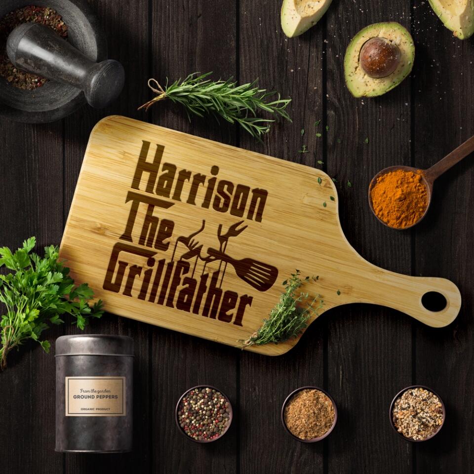 Master Of The Grill The Best Father Personalized Cutting Board