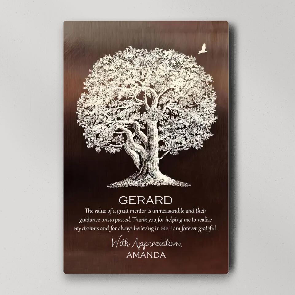 The Value Of The Great Mentor Custom Canvas Poster Appreciation Gift