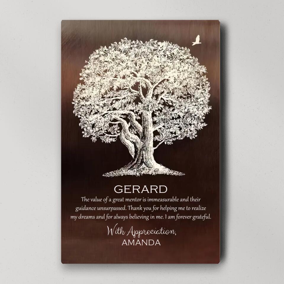 The Value Of The Great Mentor Custom Canvas Poster Appreciation Gift