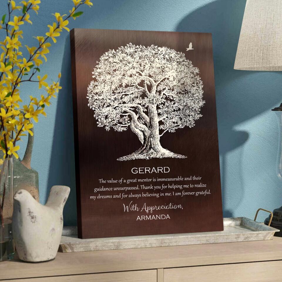 The Value Of The Great Mentor Custom Canvas Poster Appreciation Gift