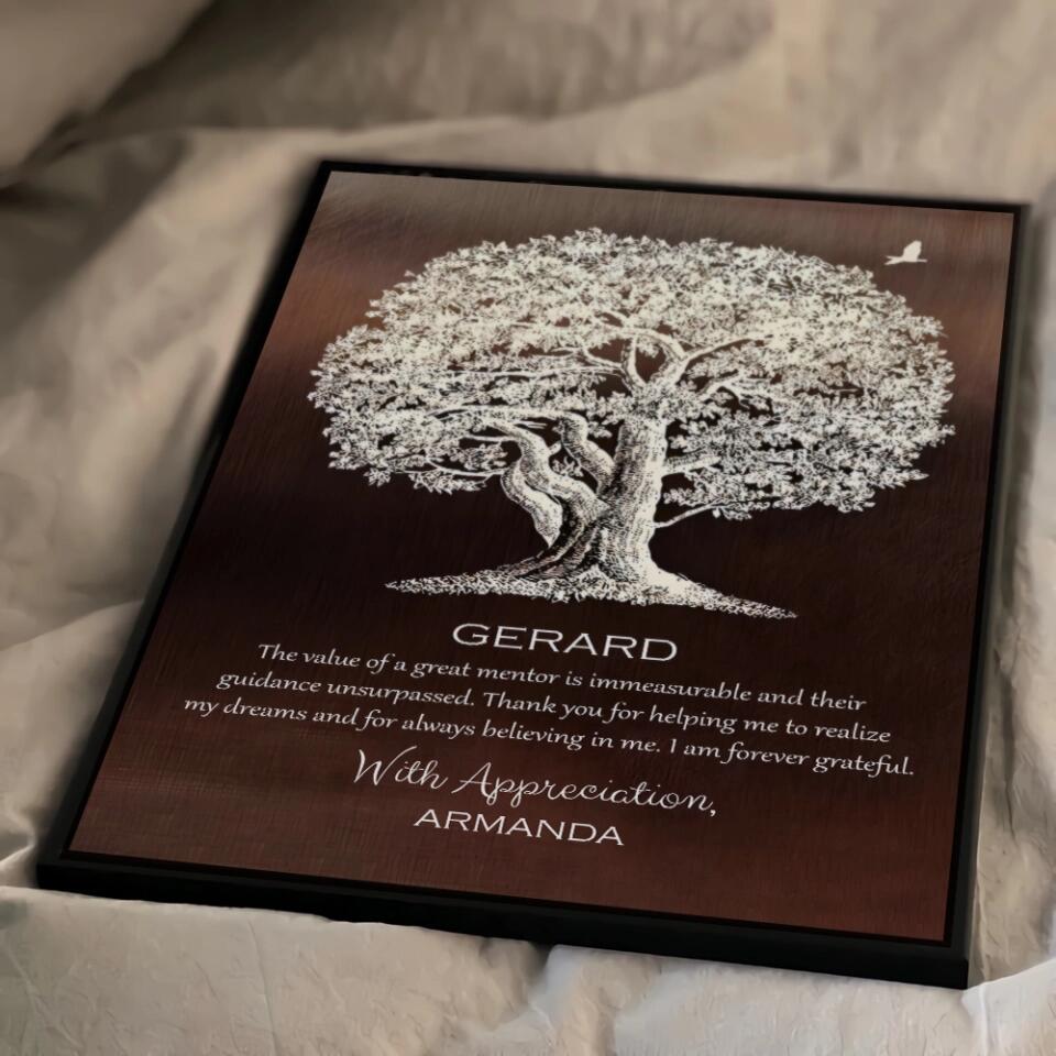 The Value Of The Great Mentor Custom Canvas Poster Appreciation Gift
