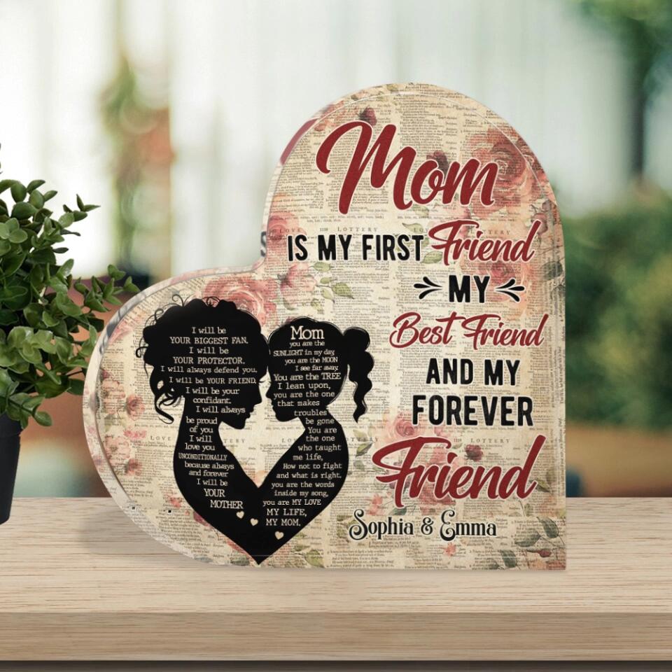 Mom Is My Best Friend Custom Acrylic Plaque Best Birthday Gift for Mom