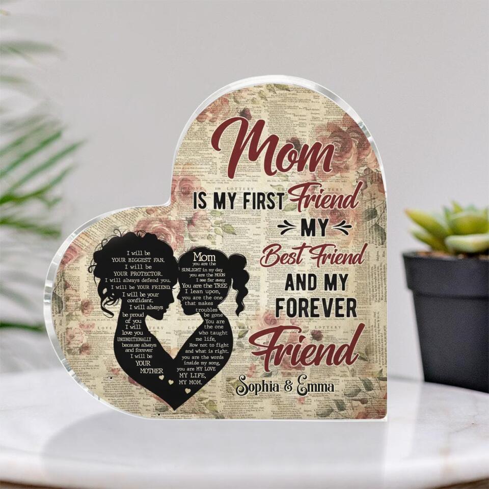 Mom Is My Best Friend Custom Acrylic Plaque Best Birthday Gift for Mom