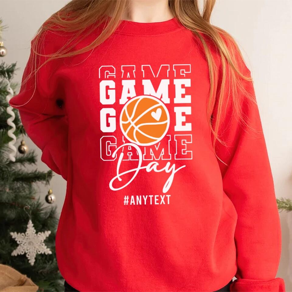 Gameday Basketball - Sweatshirt - Hoodie - Basketball Mom Shirt - Basketball shirt for Women Men - Gameday Shirt - for Sport Lover - 212ICNVSSW391