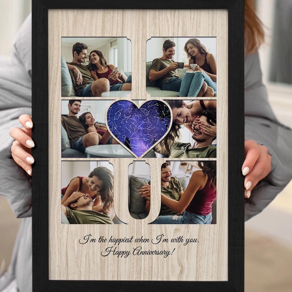 I Love You I'm The Happiest Custom Canvas Poster Anniversary Gift For Couples
