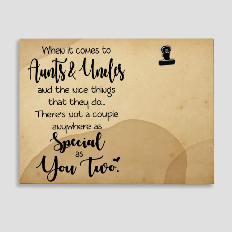 When it comes true Aunts & Uncles - Best Birthday Gift Ideas for Aunt and Uncle - Custom Photo Clip Frame - 212IHNLNPT893