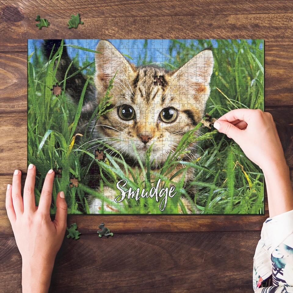 A Lovely Dog/Cat Your Loved Pet - Personalized Upload Photo Horizontal Puzzle - Best Gift For Pet Lovers For Dog/Cat Lovers - 212ICNNPPZ417