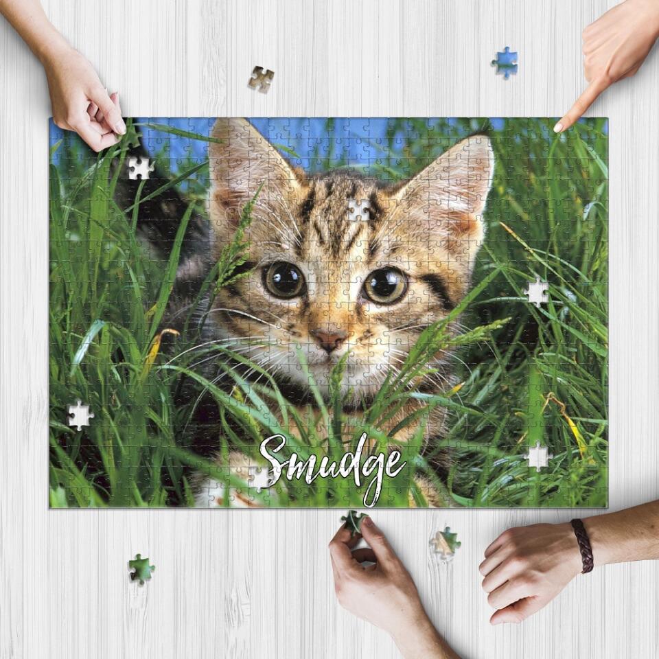 A Lovely Dog/Cat Your Loved Pet - Personalized Upload Photo Horizontal Puzzle - Best Gift For Pet Lovers For Dog/Cat Lovers - 212ICNNPPZ417
