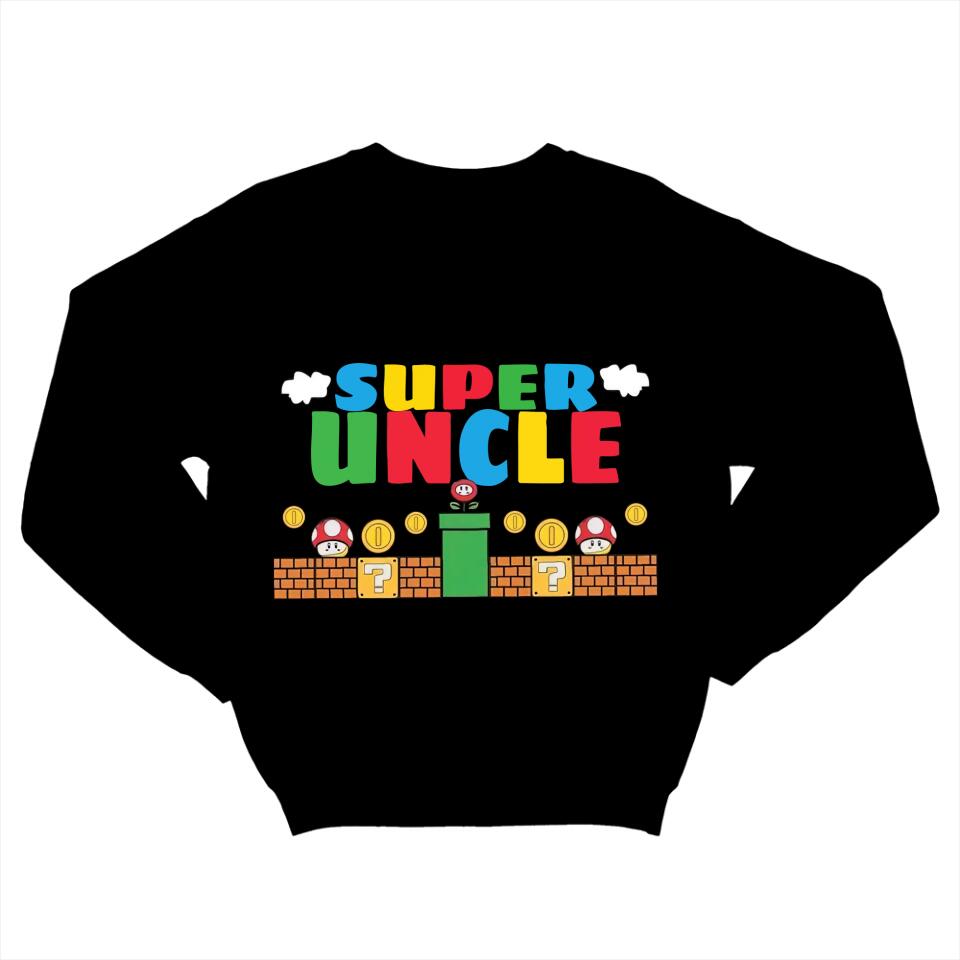 Super Uncle Super Aunt Custom Crew Neck Sweatshirt Anniversary Gift