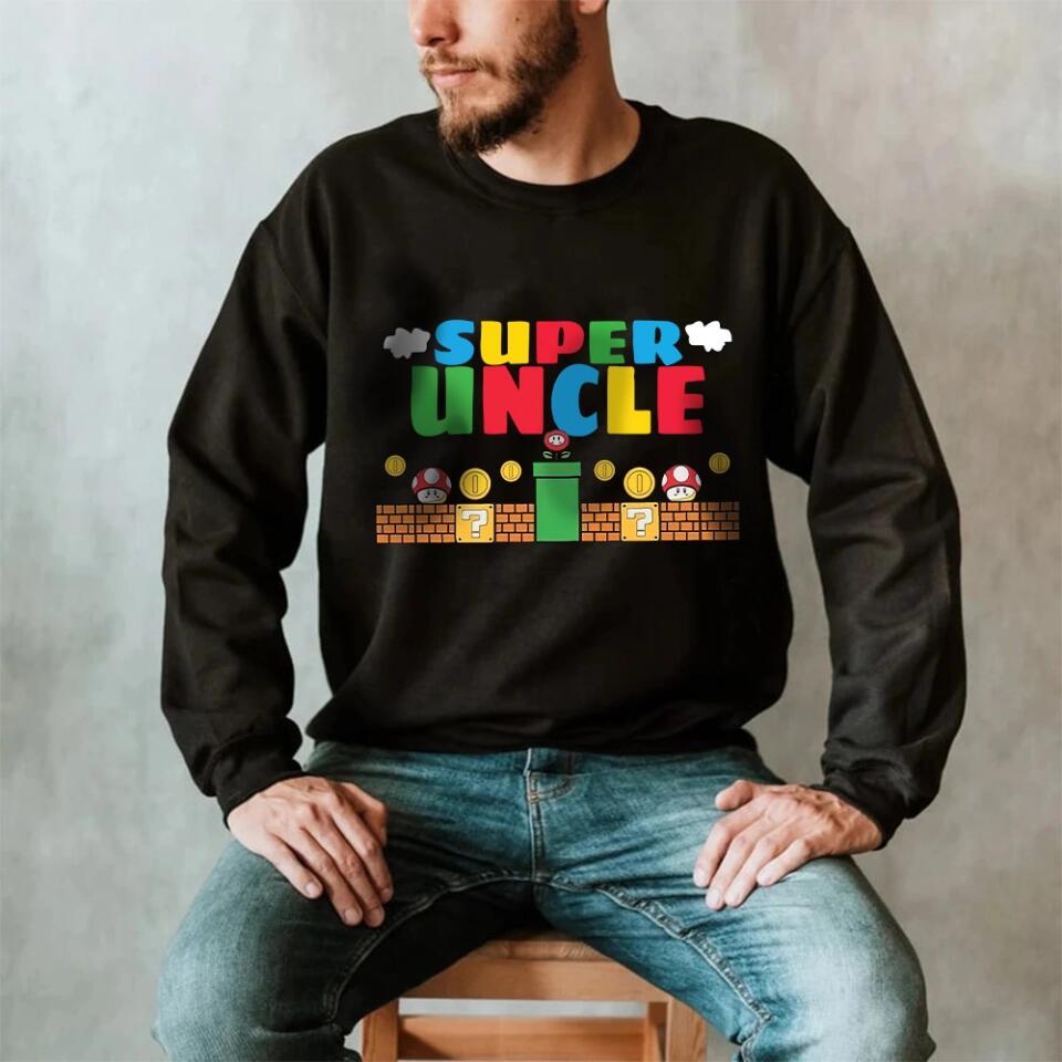 Super Uncle Super Aunt Custom Crew Neck Sweatshirt Anniversary Gift
