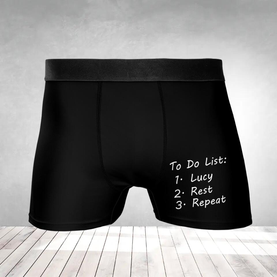Funny Quote For Boyfriend Husband Custom Boxer Briefs Naughty Gift For Men