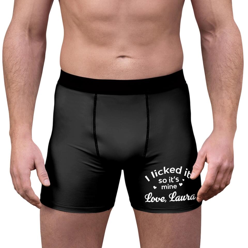 Funny Quote For Boyfriend Husband Custom Boxer Briefs Naughty Gift For Men