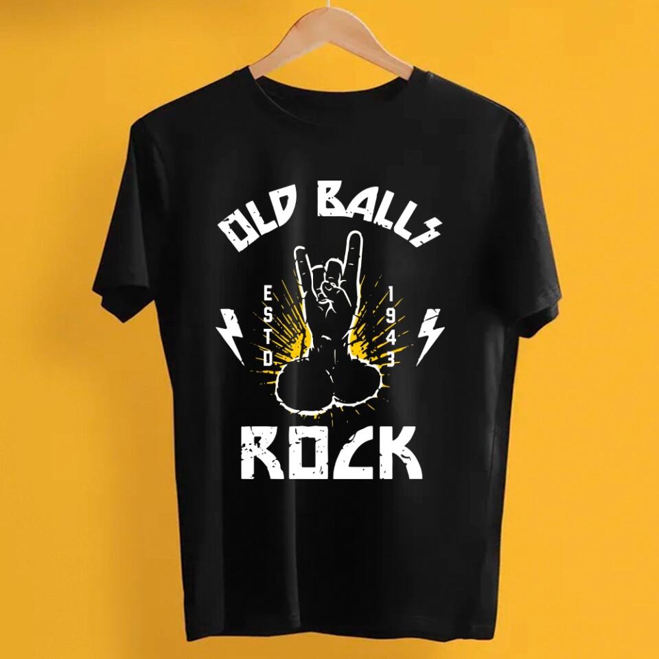 Old Ballls Rock ESTD 1943 - Personalized Crew Neck Sweatshirt - Best Gift For Old Men for Dad/Grandpa/Uncle - Best Birthday's Gift For Old Man - 301IHNVSTS0008