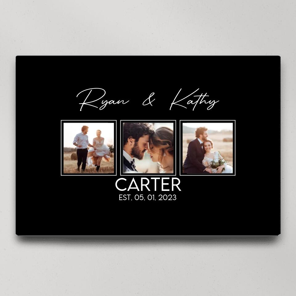 Personalized Valentine Gifts - Wedding Guest Book Sign Custom Canvas Poster Best Wedding Gift For Couples