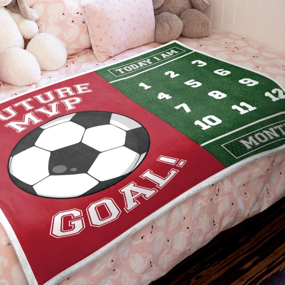 Future Goal Football Soccer Basketball Baseball Custom Blanket Gift For Son