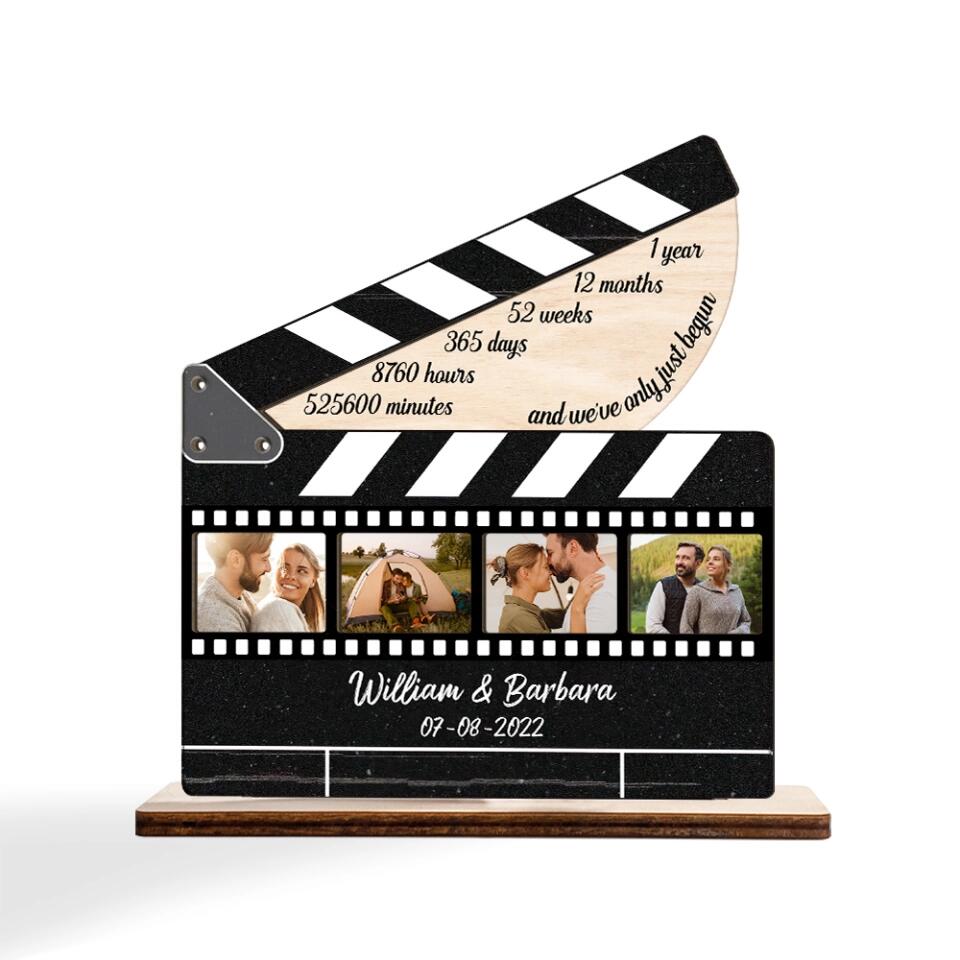 1 Year Anniversary - Custom Shape Wooden Plaque 3 Layers - Best 1 Year Anniversary Gift For Couple - 301IHPLNWP036