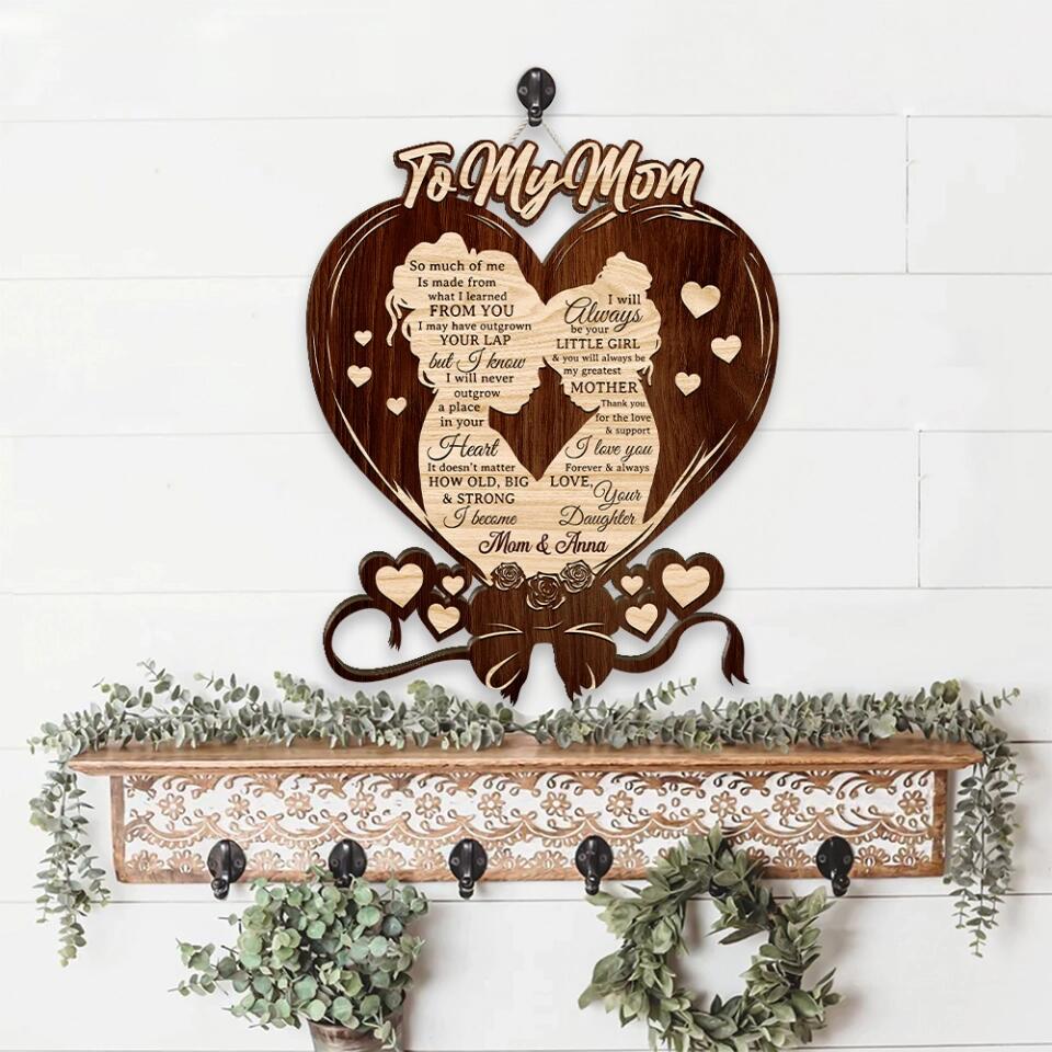 Thank You For Your Love And Your Support - Personalized Shape Wooden Sign - Gift For Mom Daughters
