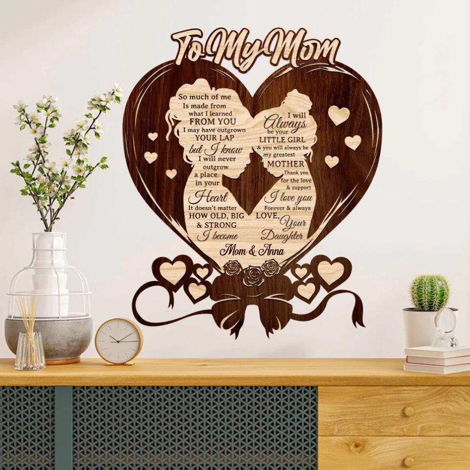 Thank You For Your Love And Your Support - Personalized Shape Wooden Sign - Gift For Mom Daughters