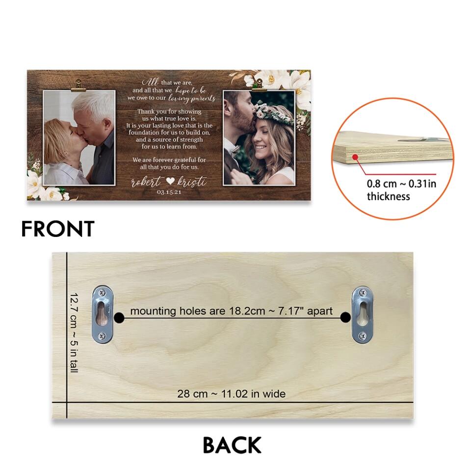 We Are Forever Grateful For All That You Do For Us Personalized Wooden Sign