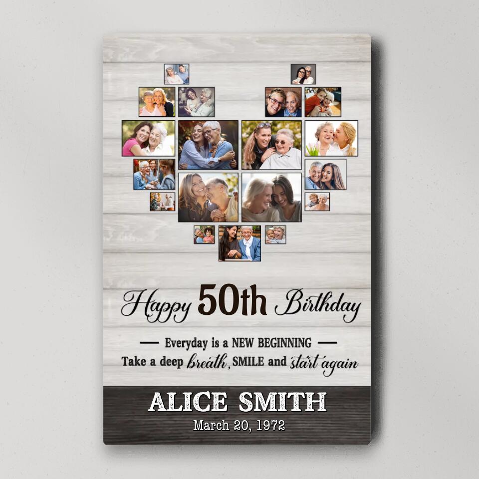 Every Day Is A New Beginning Custom Canvas Poster Birthday Gift For Parents