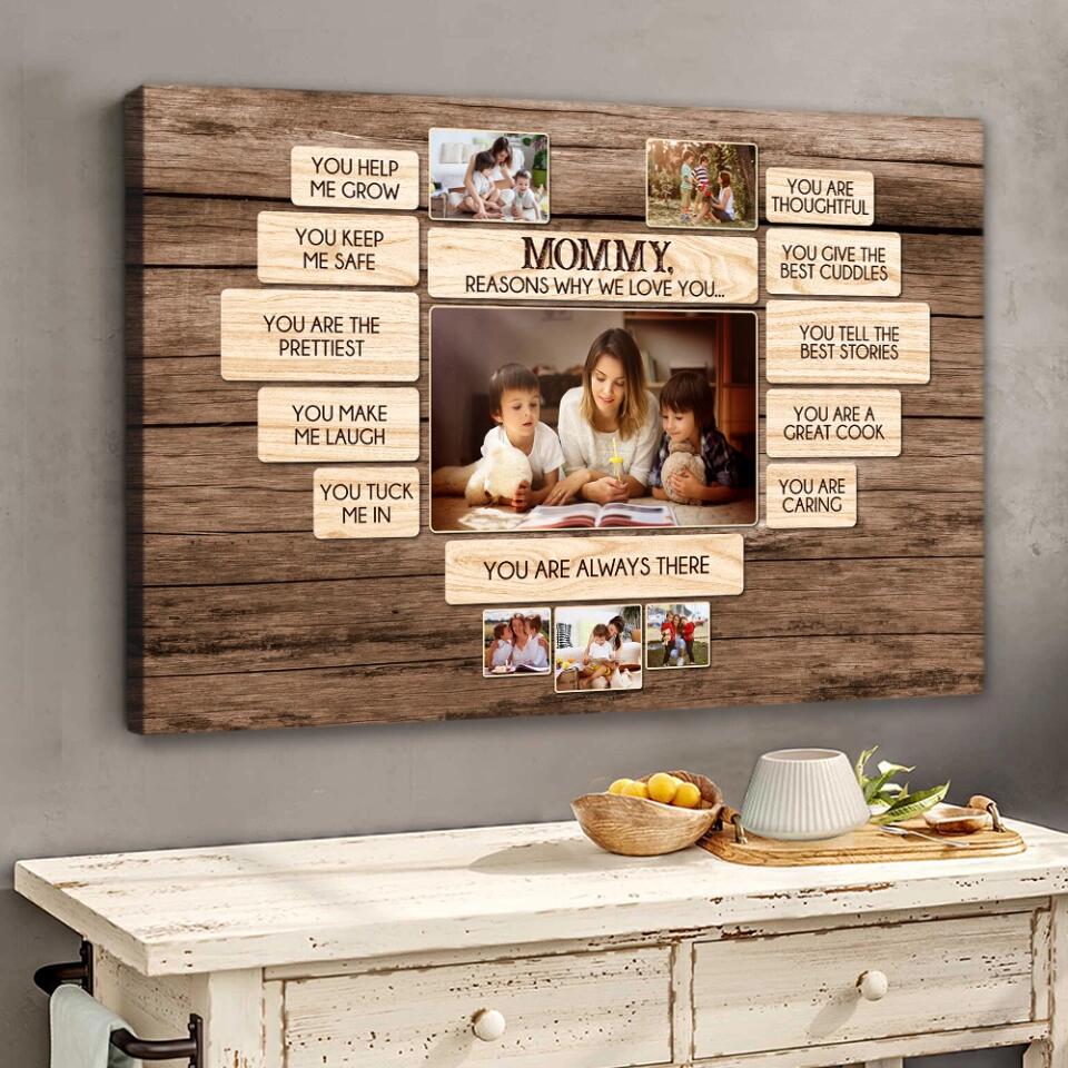 11 Reasons Why We Love Daddy/Mommy - Custom Canvas Poster - Birthday Gift For Parents Grandparents