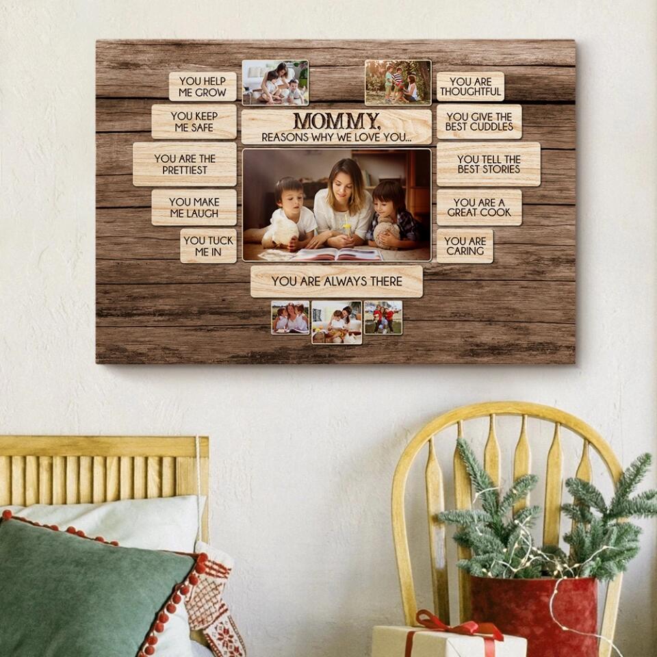 11 Reasons Why We Love Daddy/Mommy - Custom Canvas Poster - Birthday Gift For Parents Grandparents