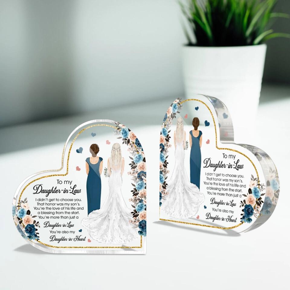 You Are More Than A Daughter-in-law - Personalized Heart Acrylic Plaque - Best Gift For Daughter in law - 301IHPNPAP112