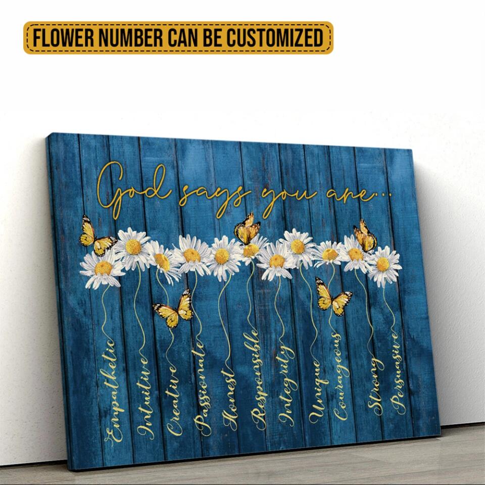 God Says You Are Empathetic Creative - Custom Canvas Poster - Confirmatiion Gift For Her