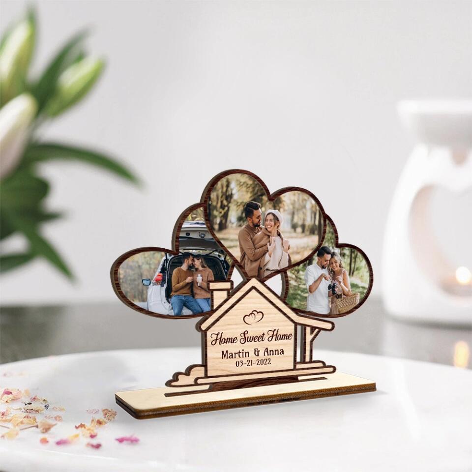 Home Sweet Home - Housewarming Gifts - Custom Wooden Plaque - Anniversary Gift For Couples