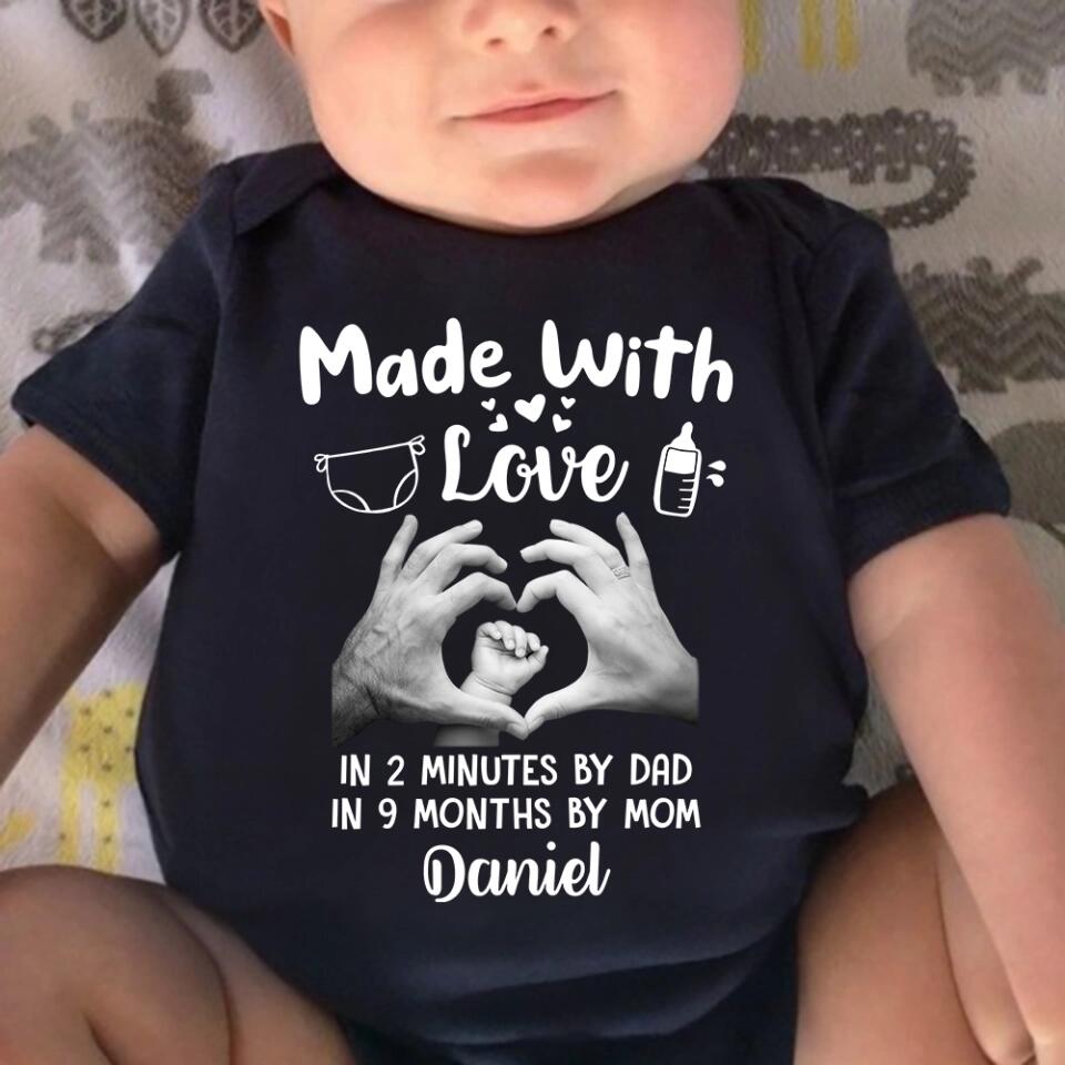 The Baby Made With Love - Personalized Babysuit Onesie - Gift For Baby