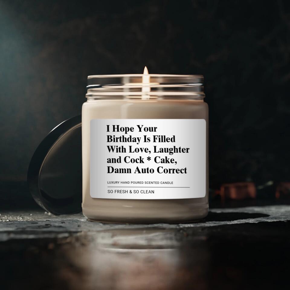 I Hope Your Birthday Is Filled With Love Personalized Scented Candle