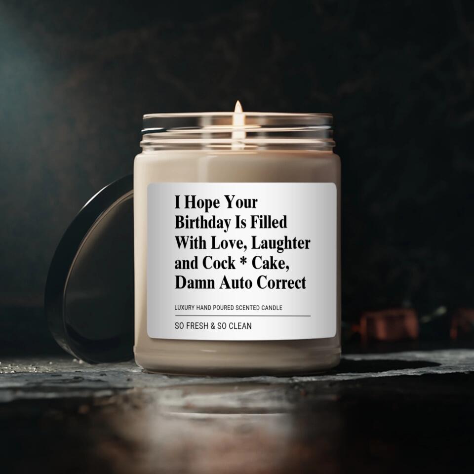 I Hope Your Birthday Is Filled With Love Personalized Scented Candle