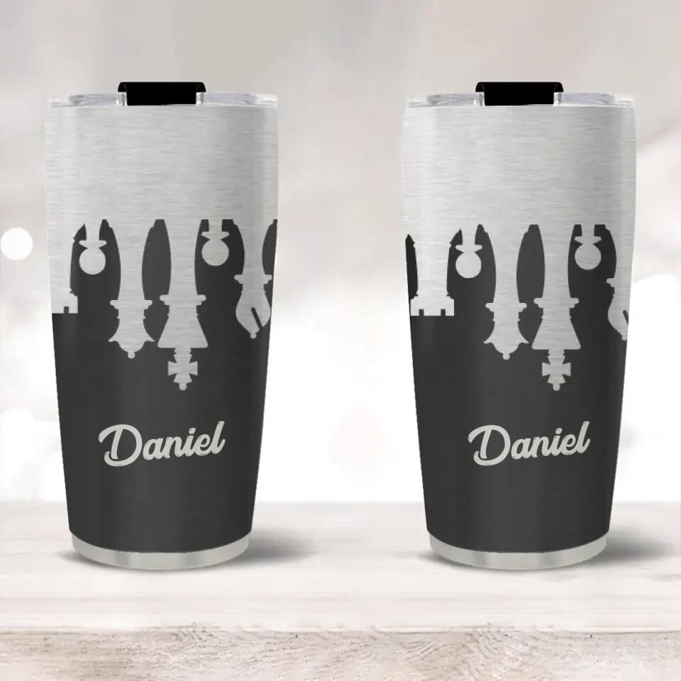 Chess Stainless Steel Tumbler, Personalized Chess Gift, Board Game Gift, Chess Lover Gift - 302IHPNPTU239