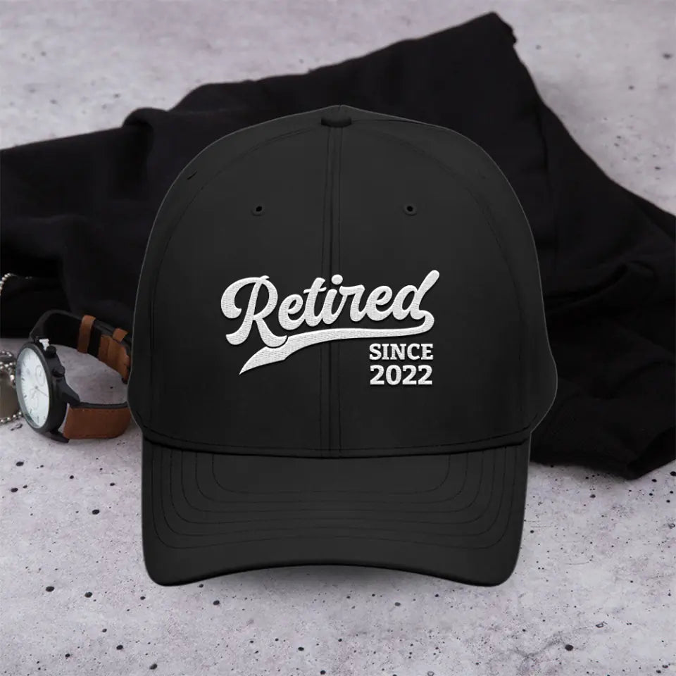 Retired Since - Custom Year Cap - Retirement Gift For Him