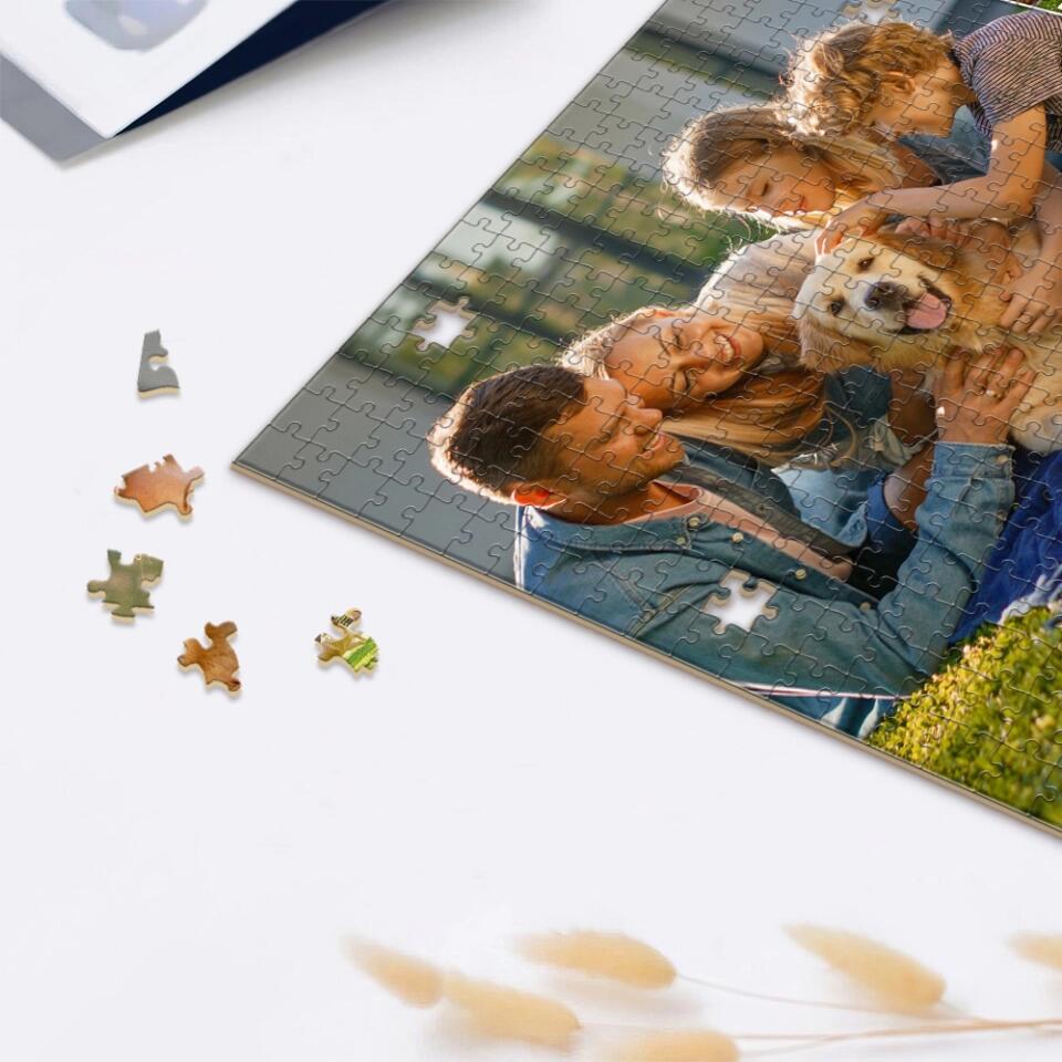 Personalized Valentine Gifts - Custom Photo Collage - Jigsaw Puzzle - Gift For Family Couple Friends
