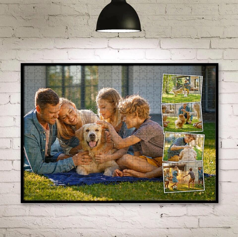Personalized Valentine Gifts - Custom Photo Collage - Jigsaw Puzzle - Gift For Family Couple Friends