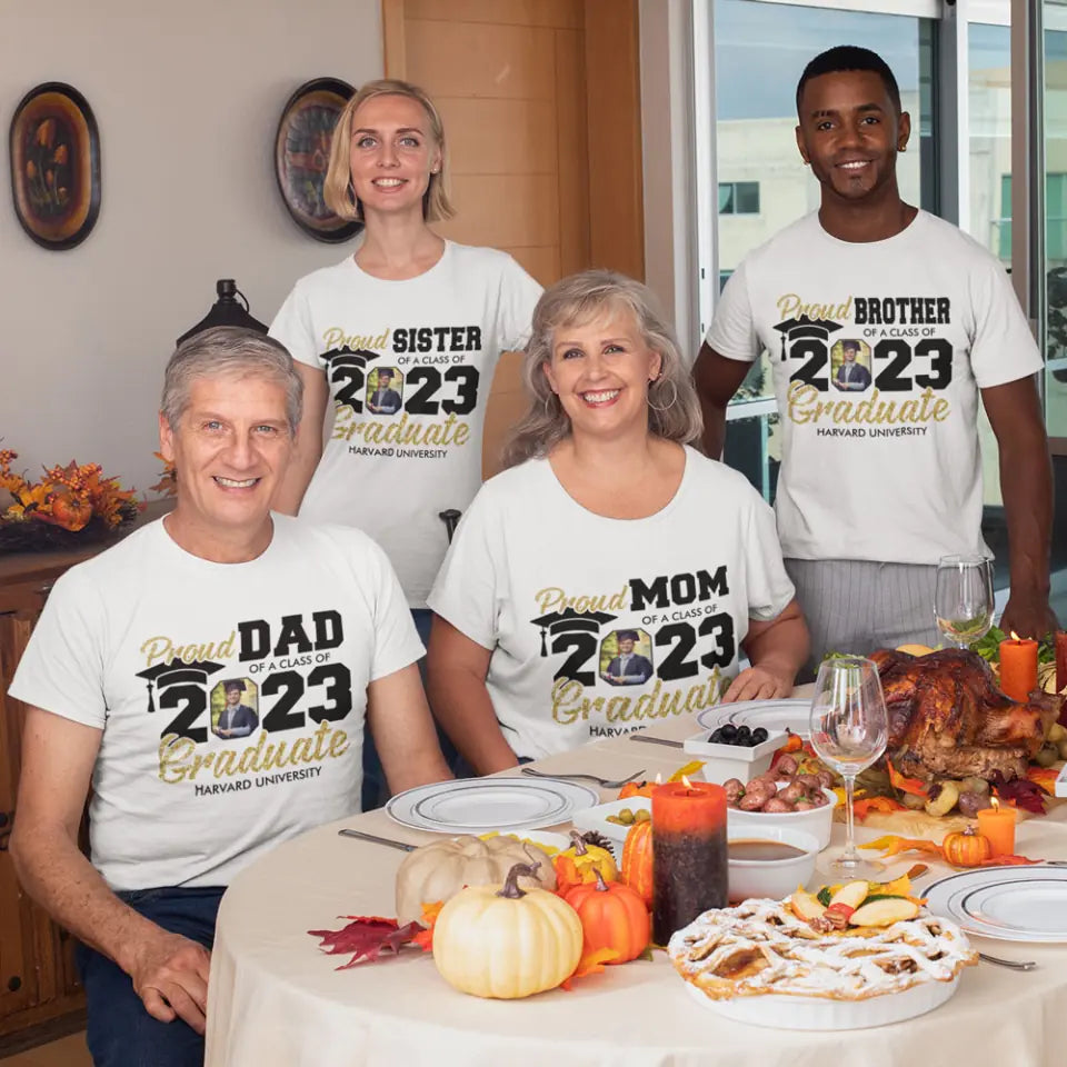 Proud Family Of 2025 Graduate - Personalized Shirt - Graduation Gift For Family 2025