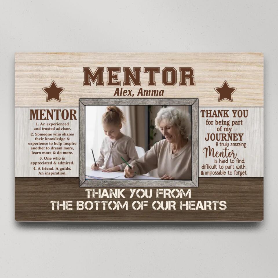 Definition Of Mentor Thank You - Custom Canvas Poster - Appreciation Gift For Mentor Boss