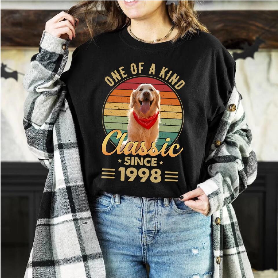 One Of A Kind - Vintage Retro Birthday Shirt - Upload Photo Birthday Gift | 303IHPNPTS129